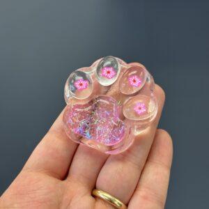 Clear Sparkle Cat Paw