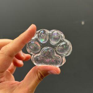 Paw Print Squishy – Holographic Jelly Edition