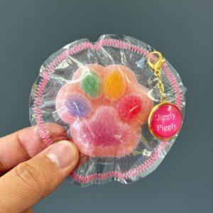 Flocked Pastel Pink Paw Squishy
