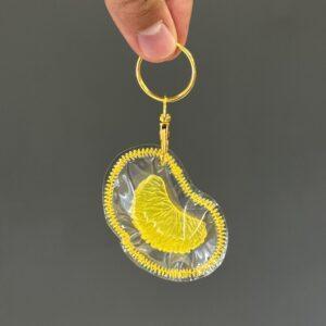 lemon squishy keychain stress relief toy for fidgeting and relaxation portable kawaii accessory by Jigglypiggly