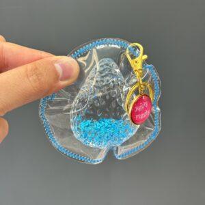 Blue Aura Crystal Strawberry Squishy