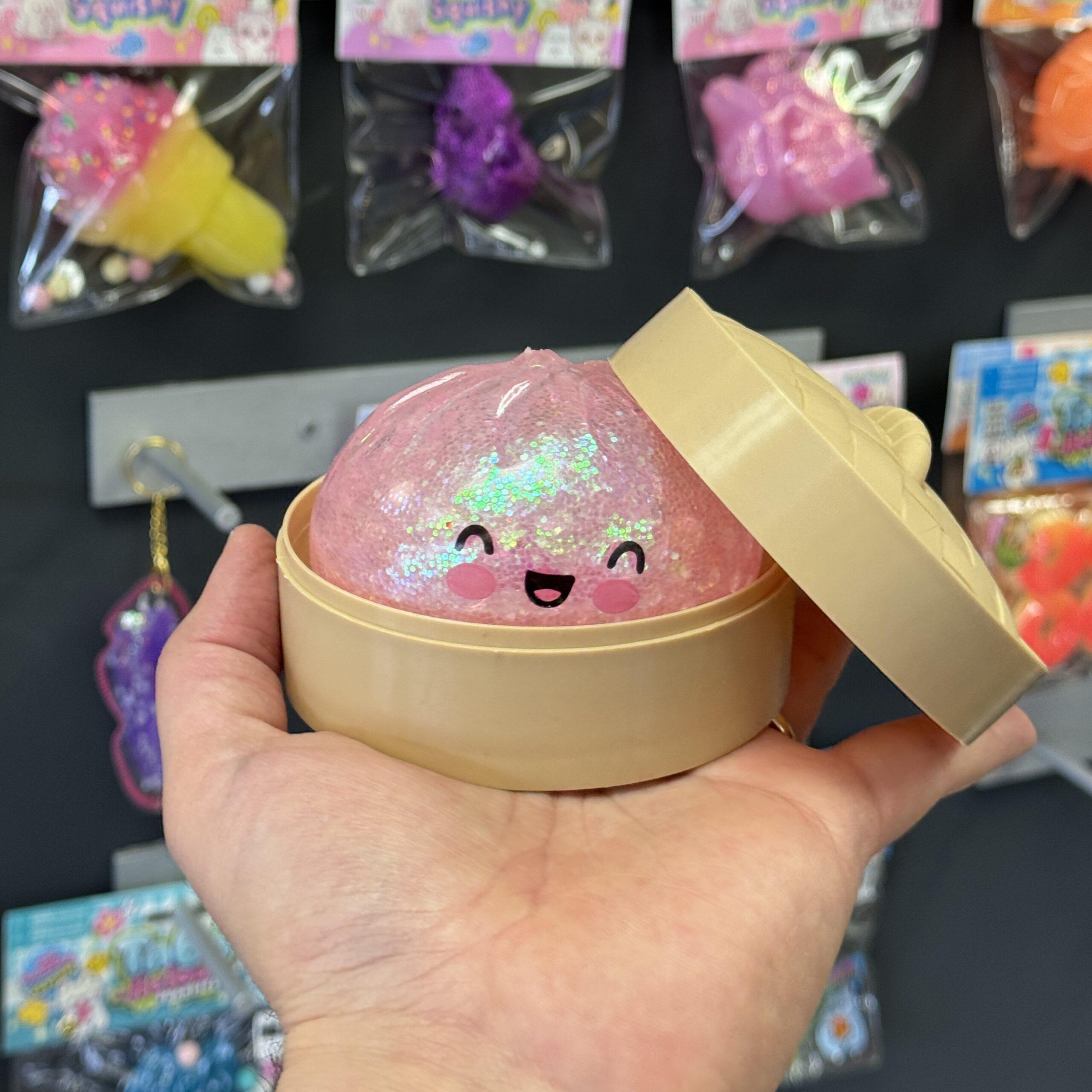 Cute glitter dumpling squishy toy slow rebound stress ball
