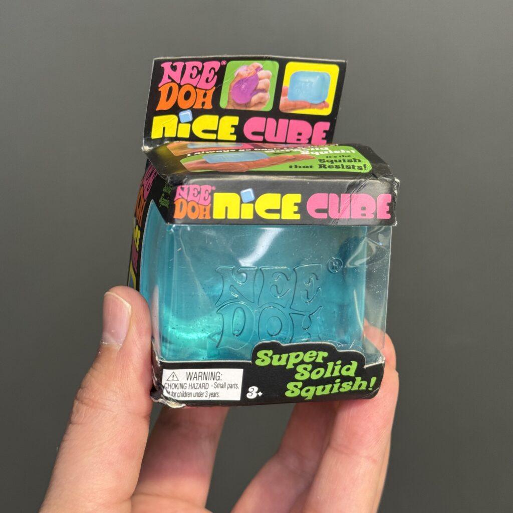 NeeDoh Nice Cube squishy stress ball translucent fidget toy